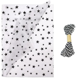 Jwssor Star Tissue Paper,30sheets Christmas Tissue Paper,1roll 10m String,14x20inch Gift Wrapping Paper for Xmas Birthday