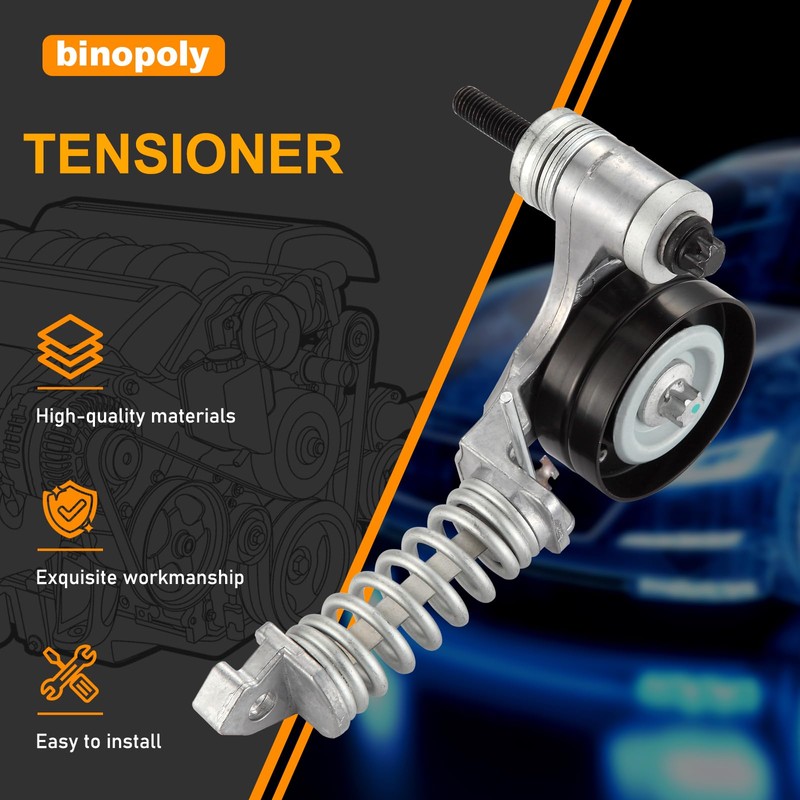 binopoly 38344 Drive Belt Tensioner Assembly With Pulley For 2011-2021