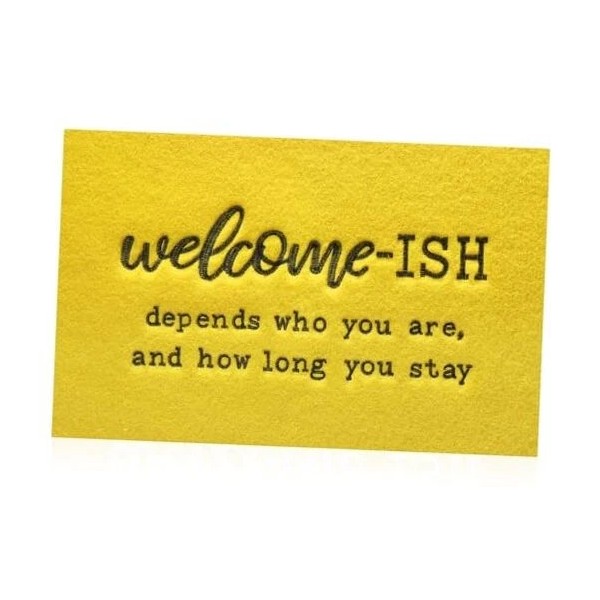 Welcome Mats for Front Door Outdoor Entry Welcome Ish Depends