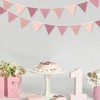 2Pack Dusty Pink Bunting Banner Nursery Garland Blush Pink Double