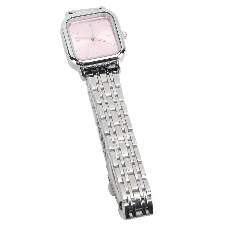 Women Quartz Watch Alloy Steel Strap Stylish Waterproof Ladies Square