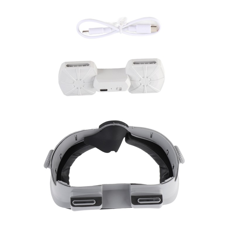 VR Air Circulation Cooling Fan Mask Adjustable Magnetic Dual Fans