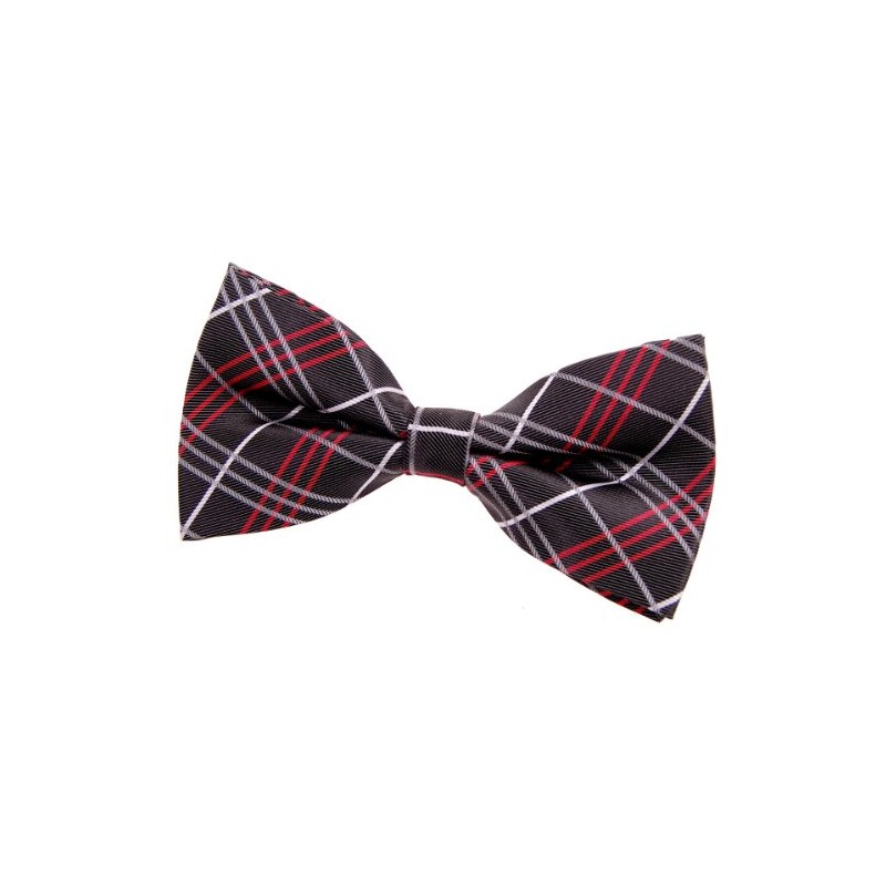 Retreez Men Plaid Check Styles Woven Microfiber Pre-tied Bow Tie