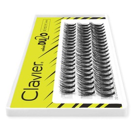 Clavier Du2o Double Volume Artificial Eyelashes in Cups, Various Lengths from 8 to 14 mm, Ultra Volume, for a Perfect Look