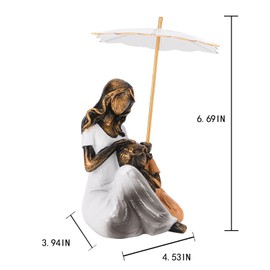 BRABUD Resin Mother Daughter Figurine, Loving Relationships Between Mother and Daughter, Home Desk Bedroom Decor (White) TQSHBS11