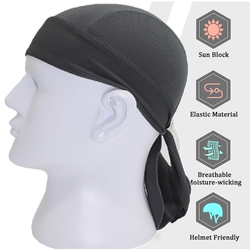 EVD-X Durag Gorro para Ciclismo y Motocicleta, Diadema Deportiva Ajustable,