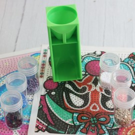 PIAOLGYI Diamond Painting Tools,Diamond Painting Drill Funnel for Round Containers,Diamond Painting Accessories (Green)