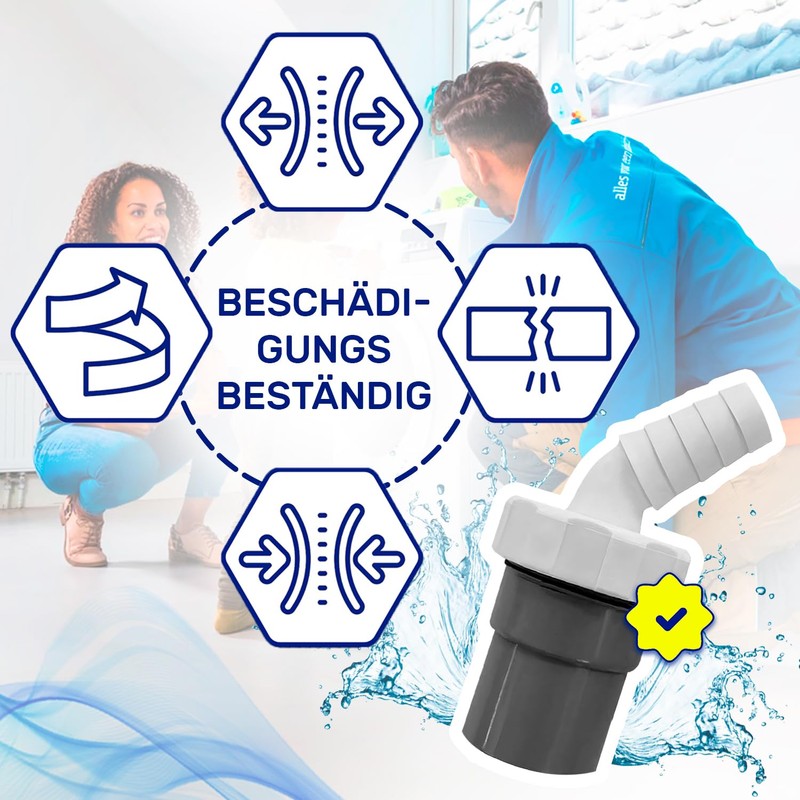 Dishwasher and Washing Machine Drain Adapter with Outlet for Pipe