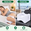 Memory Foam Knee Pillow for Side Sleepers – Adjustable Strap