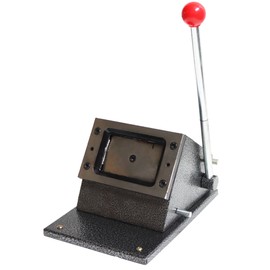 HQHAOTWU Manual Card Cutter Manual PVC Business Card Cutter All Metal PVC Card Die Cutter Manual Paper Card Steel Cutting Machine 3.4x2.1 Rounded Corner Credit Card Cutter with Long Lever Handle