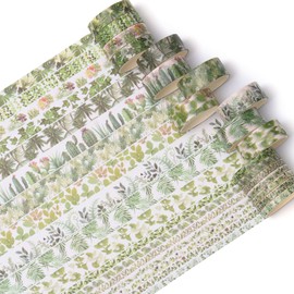 Songdao 18 Rolls Seasons Flowers Washi Tape Set Floral Arts Adhesive Tapes Blooming Garden Decorative Masking Tape Sets for Craft, Kids, Scrapbook, DIY, Gift Wrapping (Summer)