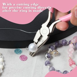 SPEEDWOX 5 Inch Concave and Round Nose Pliers with Cutter Round Concave Pliers Wire Looping Pliers Wire Bending Pliers Mini Precision Pliers for Jewelry Making DIY Hobby Projects