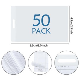 10 Mil Self Laminating Luggage Tags with Loops 2 1/2" x 4 1/4" Self Sealing Laminating Pouches Bag Tags Clear Laminating Tags with Hole for Traveling Business and Student ID Cards (50)