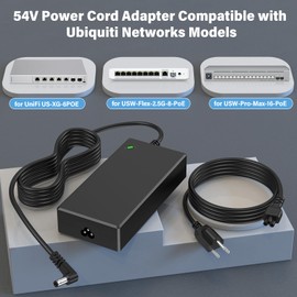 54V AC Adapter for Ubiquiti Networks UniFi 6 PoE US-XG-6POE USW-Ultra-210W