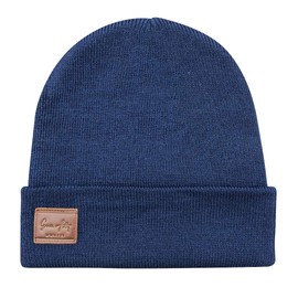 Grace Folly Gorro plegable – Gorro de acrílico con puños para mujeres o hombres (azul oscuro)
