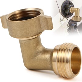 90 Degree Water Hose Elbow, Elbow Water Hose Adapter, for RV Water Hose, RV City Inlet Connection, Residential Garden Outdoor Faucet Hose Elbow, 3/4" Heavy Duty Hose Elbow, 1 Pack