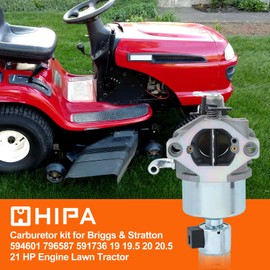 Hipa 594605 Carburetor with 795115 Air Filter for Briggs and Stratton 594601 591734 595535 792768 591736 594603 14.5-19.5HP 17.5HP Engines