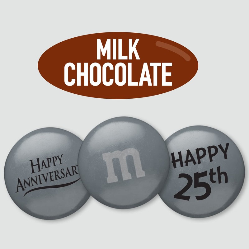 M&M'S 25th Anniversary Milk Chocolate Candy - 2lbs Anniversary Themed