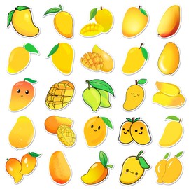 50 Packs Mango Stickers Water Bottles Laptop Phone Motorcycle Computer Guitar Skateboard Hydroflasks Mango Vinyl Sticker Waterproof Aesthetic Trendy Decals for Teens Girls Adults