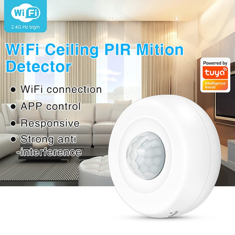 Splenssy WiFi PIR Motion Sensor Wireless Passive Infrared Detector Security