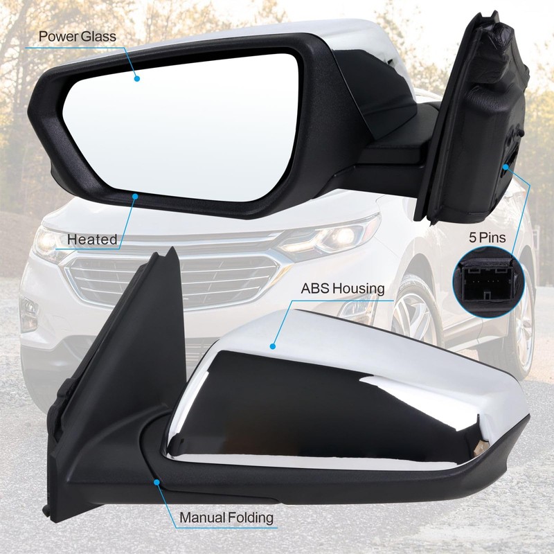 Lqito Left Driver Side Mirror Compatible With 2018 2019 2020