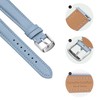 Quick Release Leather Watch Band,Replacement Watch Strap,Silver Polished Pin Buckle,for
