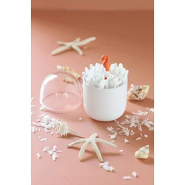 Qualy Storage Container Plastic White Approx. Diameter 7 x 11 cm