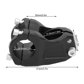 Bicycle Stem 50mm/2in Short Handlebar Stem Riser +30 Degrees Bike Handlebar Stem