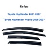 IG Window Visor for Toyota Highlander 2001-2007 & Highlander Hybrid