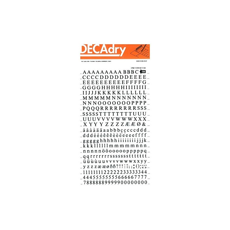 Decadry Certificate Paper – 5 Sheets of Letters & Numbers