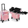 Faquenc Rolling Makeup Case Extra Large Makeup Train Case 4