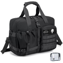 BAGZY Multifunctional Wizzair Hand Luggage Bag 40x30x20, 15.6 Inch Laptop Underseat Duffel Cabin Bag Carry on Luggage for Flight Tactical Work Baggage Organiser Storage, Black