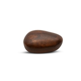 URN UNIQUE River Stone Urn for Ashes - 55 lbs Volume of Cremation Weight - Handcrafted Beech Wood - Dimensions (Walnut, 55 lbs)
