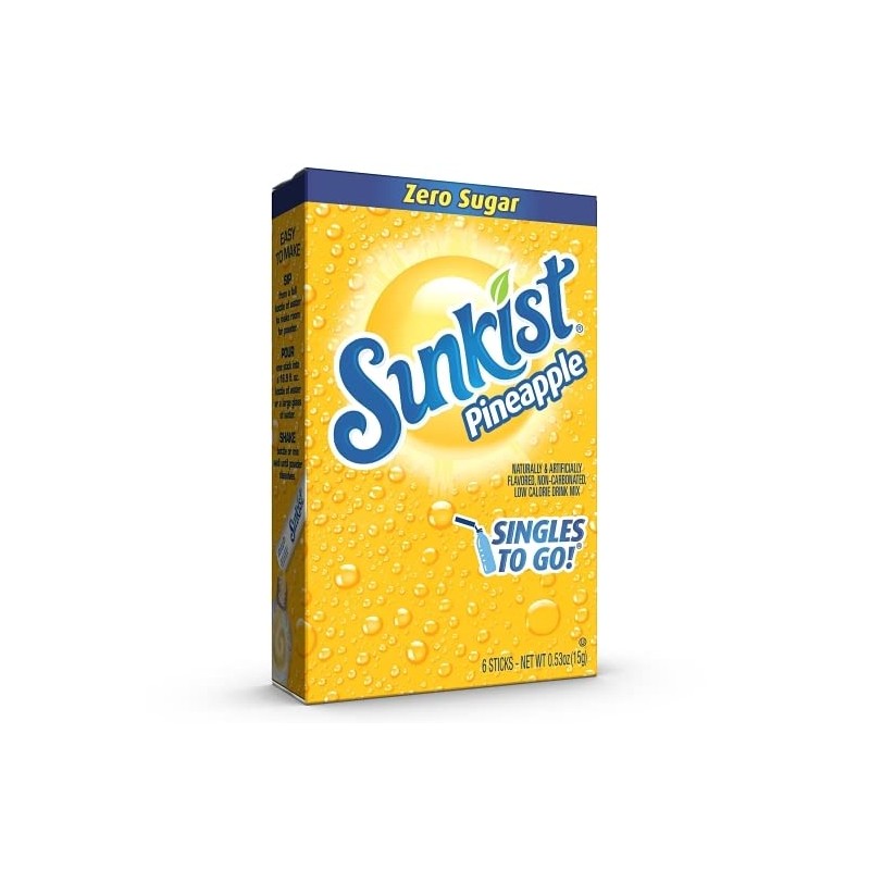 SINGLES TO GO Sunkist Singles To Go Drink Mix Pineapple,