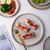 AmorArc Ceramic Dinnerware Sets,Handmade Reactive Glaze Stonewre Plates and Bowls