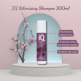 IQ Silverising Shampoo 300ml. with Nourishing Mask 250ml. Set, Complete with a Professional Detangling Hair Brush -Transform Your Hair Routine,making your hair feel soft, smooth, and revitalized
