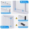 WooFog (2 pcs Adjustable Window Security Bars for Vertical Sliding