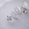 Winter Dawn Starlight Handmade Nail Tips - Almond Midi /