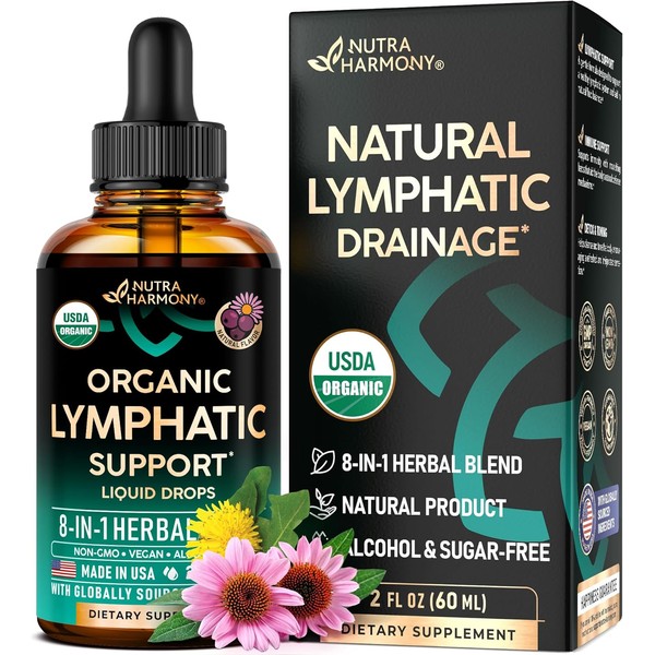 USDA Organic Lymphatic Drainage Supplement - Echinacea | Elderberry |