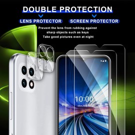 Ogrish [2+2 Pack Tempered Glass Screen Protector for Boost Celero 5G/Celero5G/Celerio 5G and Camera Lens Protector - Anti-fingerprint, Anti-Scratch, HD Clarity