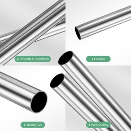 M METERXITY 2-Pack 300mm 304 Stainless Steel Tube, 2mm OD 0.2mm Wall Thickness Seamless Stainless Steel Tubing for Construction/Machining/DIY Crafting, Metal Straight Pipe [0.08x0.2x11.8IN]