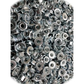 (Qty 250pcs) M8-1.25 Serrated Flange Lock Nut 10.9 Spin Wiz Nut 13mm Hex 8mm x 1.25 Hardware Fastener Kit Set RV7904S