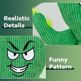 Big Crazy Golf Club Head Covers - Driver Headcover with Unique Corduroy Fabric - Funny Cactus Design - Fairway Wood Hybrid Headcover - Golf Club Protector and Funny Present