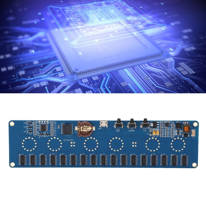 Nixie Tube Clock Control Board High Accuracy 7 Colors Glowing