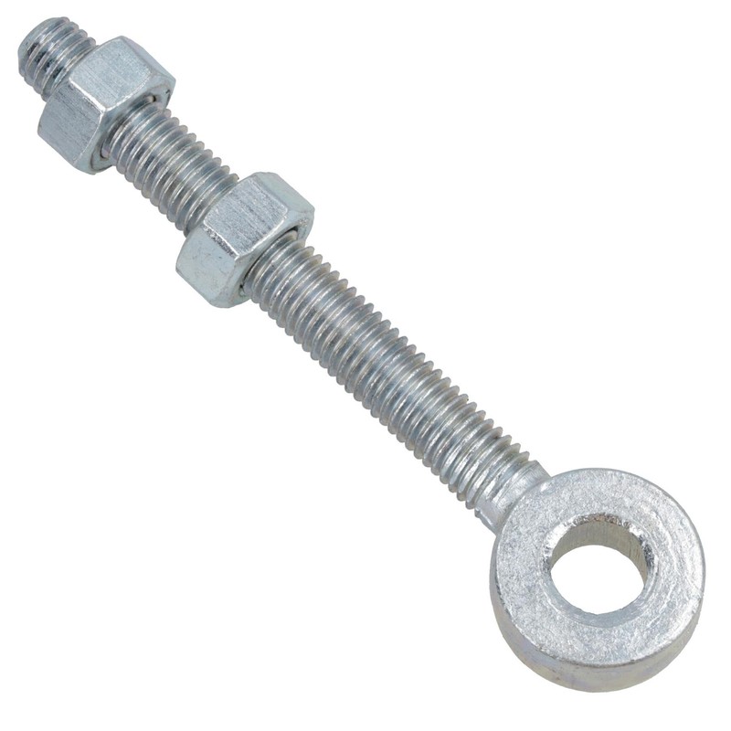 Swing Gate Long Eye Bolts Hinge + Nuts Adjustable Zinc