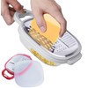 Kitchen Grater Stainless Steel with Container and Lid Professional Rasp