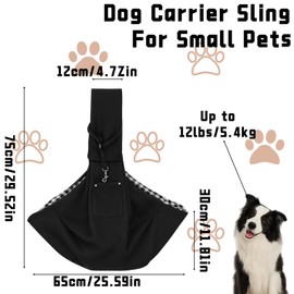puppy sling carrier (black)