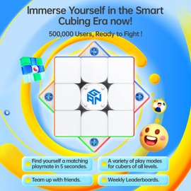 GAN 356 i Carry 2, Smart Speed Cube 3x3 Connected Speedcube Magnetic Intelligent Timer Tracking Movements Steps with App Online Competition, Battery Replaceable Frosted Version