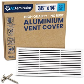 36x14 Inch (Duct Opening) Air Return Vent Cover Decorative – Premium Aluminum AC Vent Cover for Ceiling & Wall, Rustproof Grille, Ideal for Home HVAC Grille, Durable & Easy to Install by ACLAMINAIRE