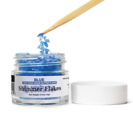 Bakell's Blue Edible Glitter Flakes - (4 gram, x1 Jar) Edible Glitter for| Cakes, Cupcakes, Decoration!